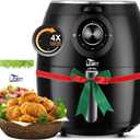 Air Fryer 5.8QT/5.5L, Uten 1700W AirFryer High-Power Electric Hot Temperature Control & Timer Knob, Non Stick Fry Basket, Dishwasher Safe, Apply to Party, Afternoon Tea, Black