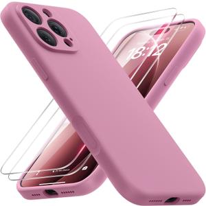 FlyReal Magnetic for iPhone 16 Pro Case, Compatible with MagSafe, (Integrated Silicone Camera Control Button) (Camera Protection) + Screen Protectors, Microfiber Lining Case 6.3", Lilac Purple