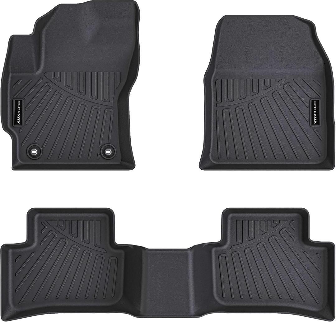 Auxko All Weather Floor Mats Fit for Toyota Corolla Cross AWD Gas 2022 2023 2024 2025 2026 TPE Rubber Liners Set Corolla Cross Accessories All Season Guard Odorless Anti-Slip Floor Mats