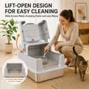 XXXL Stainless Steel Litter Box with Lid for Big Cats