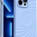 ORNARTO Vortuxe for iPhone 13 Pro Max Case 6.7" | 2X MIL-STD Drop Protection | Compatible with MagSafe | Sleek Aesthetic Liquid Silicone Phone Cover - Sky Whisper