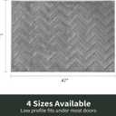 Stiio Bathroom Rugs, Bath Mats for Bathroom, Extra Soft and Water Absorbent, Non Slip Washable Muddy Mat for Floor, Tub and Shower, Front Door Entrance Inside Doormat, 32x47 Inches Grey