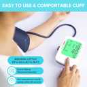 Blood Pressure Monitor for Home Use, Automatic Upper Arm Blood Pressure Machine with Large LCD Display, Adjustable Cuff (9 to 17 inches), 2 x 99 Memory Sets, Easy to use/Travel