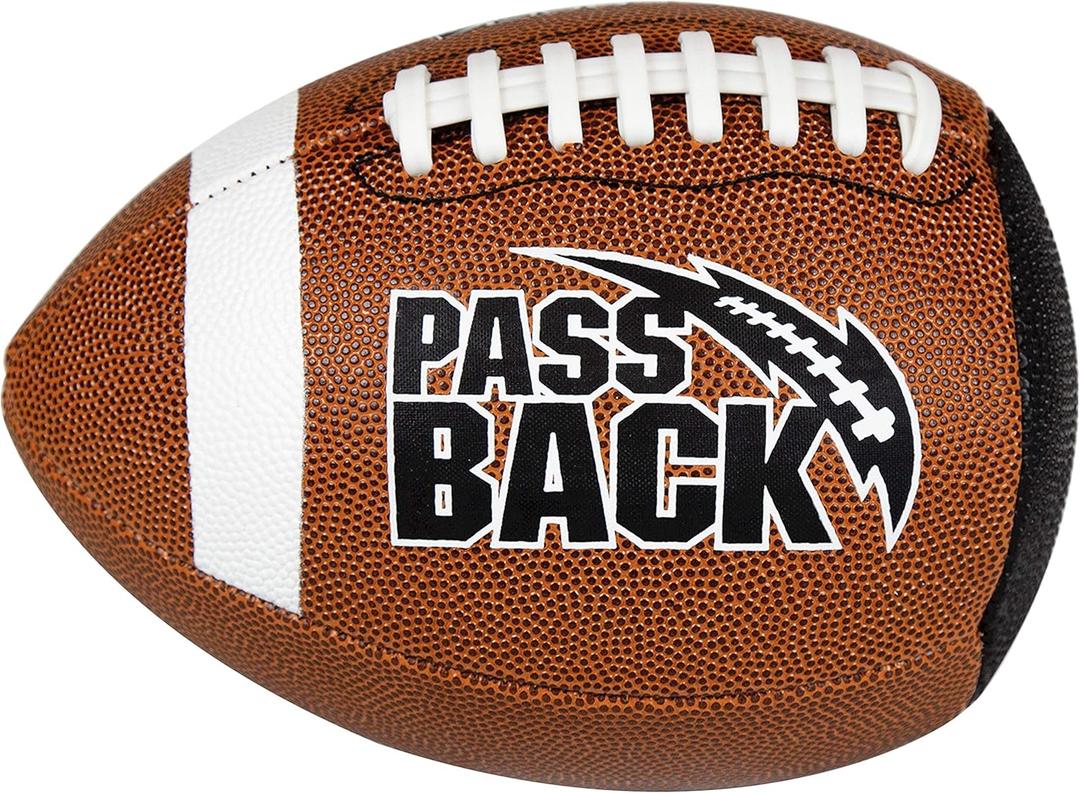 Passback Official Composite Football, Ages 14+, High School Training Football, (Ships Deflated)