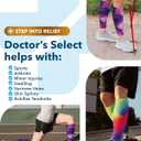Doctor's Select 2 Pairs Copper Calf Compression Sleeve - Leg Compression Sleeves for Women & Men, Shin Splint Relief (XL)