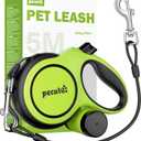 Pecute 16ft Retractable Dog Leash with 18'' Chew Proof Steel Cable for Power Chewers & Pullers, Heavy Duty Locking for Medium/Large Dogs 33lbs-110lbs, Anti-Tangle & Poop Bag Holder Included(Green)