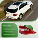 Right Passenger Side Outer Tail Light Assembly Compatible with ML350 ML550 2012 2013 2014 2015 W166 Red Clear Lens Rear Lamp Brake Light A1669063601 MB2805107