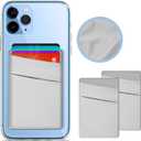 YINHEXI 2Pack Phone Wallet Card Holder, Cell Phone Wallet Stick on Credit Card Holder for Cell Phone & Phone Case, Slim Wallet Compatible with All Smartphones (Gray)