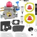 128 LD Carburetor for Husqvarna 128LD 128CD 128L 128R 128RJ Weed Eater Trimmer Parts 545081848 Carburetor Replace for Zama C1Q-W40A 545081850 With 128LD Air Filter Cover Tune up Kit