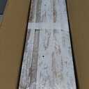 Upsimples Floating Shelves for Wall, Wall Shelves for Decor Storage Set of 6, Wall Mounted Wood Shelf for Bedroom, Living Room, Bathroom, Kitchen, Picture Ledge Shelf, Rustic White