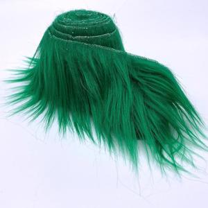 Ice Fabrics Craft Faux Fur Fabric Pre Cut Rolls - 4"x60" Fur Ribbon Mohair Fabric Strips - Super Soft and Fuzzy - Perfect for Crafts, Costumes & Decoration - Kelly Green - 4x60
