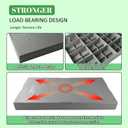 Mini Split Condenser Pad, 38"x18"x3" Mini Split Base Pad for 9000-36000 BTU Ductless, Anti‑Vibration Mini Split Pad for Outdoor, Shock Absorbing AC Pad and Floor Mounting Base for Heat Pump