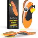 Bukihome Work Boot Insoles for Construction & Standing All Day - Heavy Duty Orthotic Shoe Inserts with Shock Absorption, Arch Support & Fatigue Reduction Durable Support Fits Work Boots -M