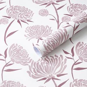 HeloHo Pink Floral Wallpaper Peel and Stick Boho Contact Paper Removable Self Adhesive Nursery Wallpaper for Bedroom Bathroom Cabinets Renter Friendly Wall Paper 197"x17.3"