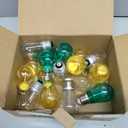 Christmas Light Bulbs 24-Pack S14 Colored LED String Light Bulbs Replacement, E26 Base 1W Plastic Shatterproof Waterproof, Christmas Light Bulb Red, Green, Yellow, Blue (Multi-colored-120v)