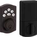 Kwikset Powerbolt 240 5-Button Keypad Venetian Bronze Traditional Electronic Deadbolt Door Lock, Featuring Convenient Keyless Entry, Customizable User Codes and Auto-Locking