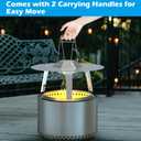 FirePit Heat Diffuser for Solo Stove Bonfire 19" Accessories Portable Stainless Steel Heat Deflector Replacement Parts for Solo Stove Bonfire 2.0 with Carrying Handles and Support Legs
