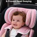 Infant Car Seat Insert Adjustable Head Support for Preemie Newborn Toddler, Reversible Baby Head Body Support Cushion for Carseats and Strollers Side Impact Protection - Pink