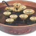 Woodstock Wind Chimes, Woodstock Water Bell Fountain Kit (16”) with Pump and Copper Bowl for Indoor Home Garden Decor Christmas/Hanukkah Gifts (WWBF2)