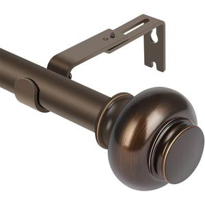 curtain rod 72-144 inch,1 inch Decorative,Polished Bronze Finial