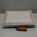 Corner Bread Box for Kitchen Counter, Bamboo Wood Large Capacity Bread Storage Bin with Acrylic Wavy Door Panel (Brown, Extra Large)