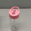 5 Pack 10 Oz Plastic Snow Globe Tumbler for Kids with Pre-Drilled Hole and Plug, Leak Proof Double Wall Snow Globe Sports Water Bottles with Portable Handle for Glitter DIY Gift, Mixed Color