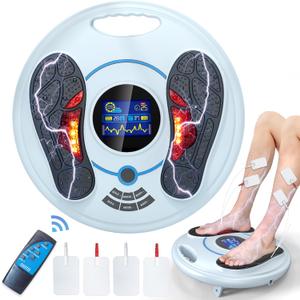EMS Foot Massager for Neuropathy, Medic Foot Circulation Stimulator with 25 Modes 99 Intensities, Nerve Stimulator for Neuropathy, Plantar Fasciitis