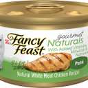 Purina Fancy Feast Wet Cat Food Pate Gourmet Naturals White Meat Chicken Recipe - (Pack of 12) 3 oz. Cans (EXP 12/01/26)