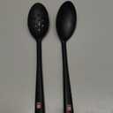 DI ORO Silicone Ladle & Spoons for Cooking  Large Kitchen Spoons for Mixing, Serving, & Stirring - Soup Ladle with Wide Bowl - High Heat Silicone Kitchen Utensils for Nonstick Cookware Safe (Black)