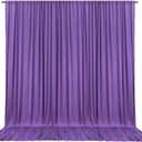 10 x 10 Feet Purple Backdrop Curtain for Partie, Background Curtains for Photoshoot, Birthday, Wedding, Halloween, Thanksgiving, Christmas Day, New Year Party Decorations 5Ft x 10Ft, 2 Panels