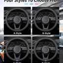 Deer Route Custom-Fit for Lexus Steering Wheel Cover, Premium Leather Car Steering Wheel Cover with Logo, Non-Slip, Breathable, for Lexus Accessories (B-Style,for Lexus)