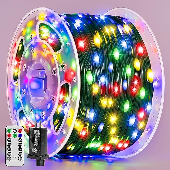 BrightChristmas Christmas Lights 1200 LED 394 FT, Waterproof Outdoor String Lights with 8 Modes, Fairy Lights for Holiday Decor (Multicolor)