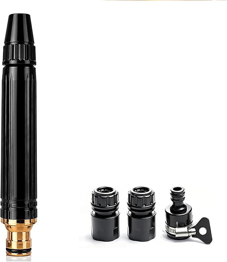 Upgraded High Pressure Water Gun with Multi-Function Nozzle, 3 Spray Modes Power Booster, Heavy Duty Garden Hose Sprayer for Car Washing, Yard Cleaning & Plant Watering (1 PCS)