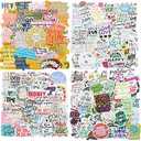 Quote Stickers, Positive Stickers 200Pcs Motivational Waterproof Vinyl Stickers for Water Bottle Hydroflasks Laptops Computers Vision Board for Women Adults Students Teachers Teens