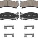 Premium Ceramic Disc Brake Pad Set - Compatible with Select Cadillac Escalade; Chevrolet Avalanche, Express, Silverado, Suburban, Tahoe; GMC Savana, Sierra, Yukon XL + More