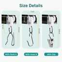 Ceiling Curtain Track Heavy Duty Tracks Ceiling/Wall Mount Sliding Room Divider Silent Rail with 3 Types of Hooks for Living Room, Bedroom, Black 6 ft to 9 ft