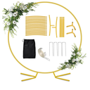 7.2FT Round Balloon Arch Stand,Gold Arch Backdrop Stand for Parties，Metal Circle Wedding Arch Heavy Duty for Ceremony Birthday Party Anniversary Bridal Graduation Decoration
