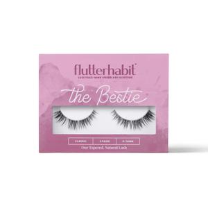 FlutterHabit The Bestie Lashes, 2 Sets of Eyelashes, DIY Lash Extensions, Up to 10 Day Lash Wear, Salon Quality Cluster Eyelashes for a Natural Look, No Glue Included