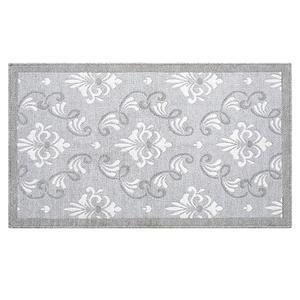 DEXI Door Mat 17x30, Washable Floral Entryway Mats Low Profile, Absorbent Muddy Dirt Doormats for Entrance Inside Home, Porch