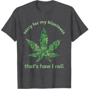 Funny Weed T-Shirt 420 Pot Smoker Humor Gift Tshirt T-Shirt (Gray, S)