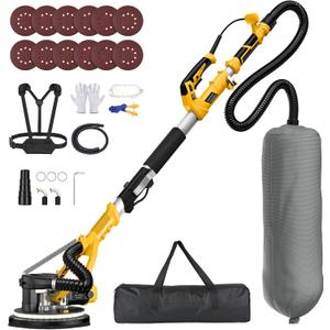 880W Drywall Sander, 5-Speed 1000-2100RPM, Foldable & Extendable Handle