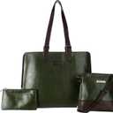 ECM 3pcs Vegan Tote Set for Women-Stylish Top Handle Laptop Bag Purse Sling Handbag Cosmetic Pouch bag-Travel Work Leisure