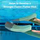 Gintenco Swim Fins, Kids Swim Training Fins for Lap Swimming, Travel Size Flippers with Mesh Bag, Silicone Swimming Fins for Kids Teens Adults Women Men,  XS(KIDS 13-1.5)