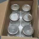 Classic 16 Oz Mason Jars, 6 Pack Canning Jars, Regular Mouth, Airtight & Leak Proof, Dishwasher Safe, Microwave & Freezer Safe, 3.2 x 4.5 x 5.5 inches