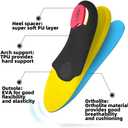 VALSOLE Heavy Duty Support Pain Relief Orthotics - 220+ lbs Plantar Fasciitis High Arch Support Insoles for Men Women, Flat Feet Orthotic Insert, Work Boot Shoe Insole, Absorb Shock with Every Step (MEN 5-5 1/2 | WOMEN 7-7 1/2--(244mm), Blue-xva227)
