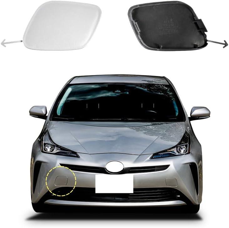 Car Front Bumper Tow Hook Cover Compatible with Toyota Prius 2019 2020 2021 2022 Trailer Cover Cap 52127-47911 Small Lid Towing Eye Cap Silver (Silver Right Passenger Side)