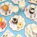 Potchen 150 Pcs Animal Parade Party Supplies Cute Disposable Animal Parade Tableware Set for Birthday Party Decorations Paper Plates and Napkins Cups, Serve 50 Guests