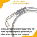 Extended Length 42" Throttle Cable & Idle Cable Kit Replacement for Harley Sportster XL 883 1200 Dyna Softail (2010-2023), Stainless Steel Chrome Plated, Compatible with OEM 56579-02A