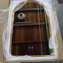 Niccy Arched LED Bathroom Mirror, 32"x20" Gold Framed Arch Wall Lighted Mirrors, Arching Frontlit Vanity-Mirror with Memory Function for Bathroom Bedroom, Defogger and 3 Color, Explosion-Proof