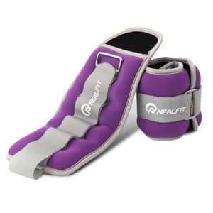 Ankle Weights for Men Women Kids, Leg Arm Wrist Weights with Adjustable Strap for Running, Gymnastics, Aerobics, Gym, Fitness (0.5 lb x 2 (1LB Pair), Purple)